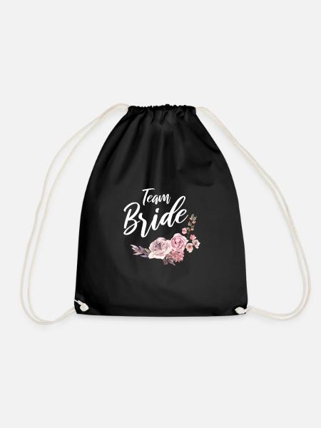 Team Bride - Turnbeutel - Schwarz