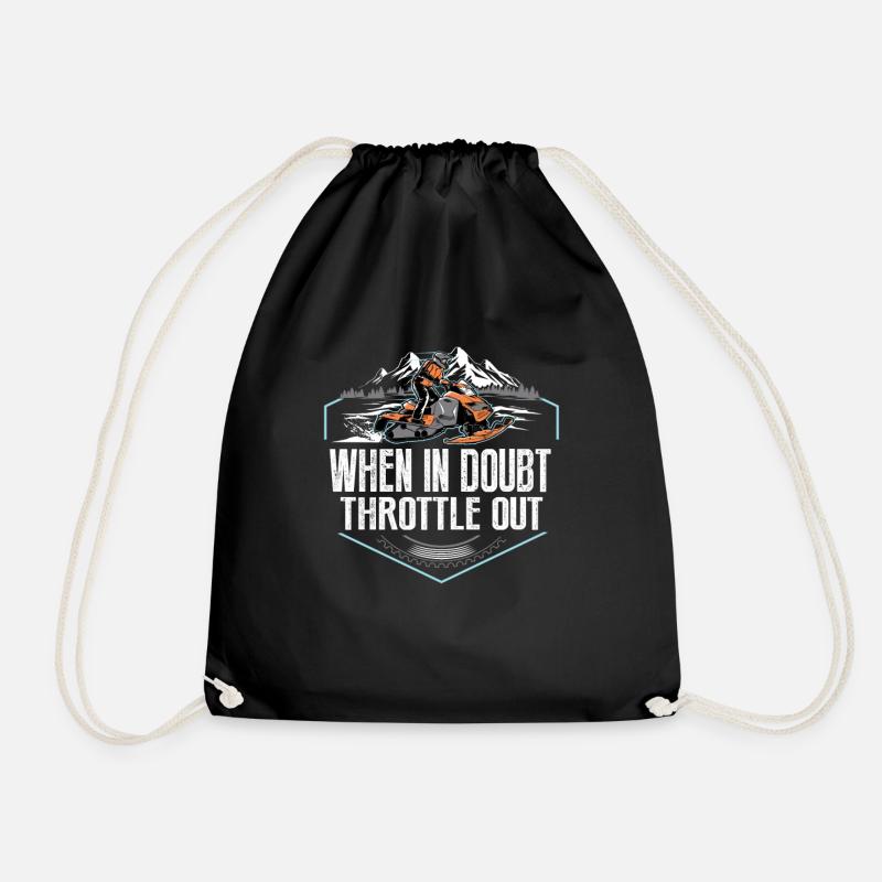 WHEN IN DOUBT SNOWMOBLE - Drawstring Bag - black