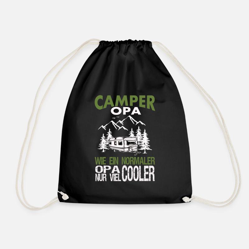 Camper Opa - Turnbeutel - Schwarz