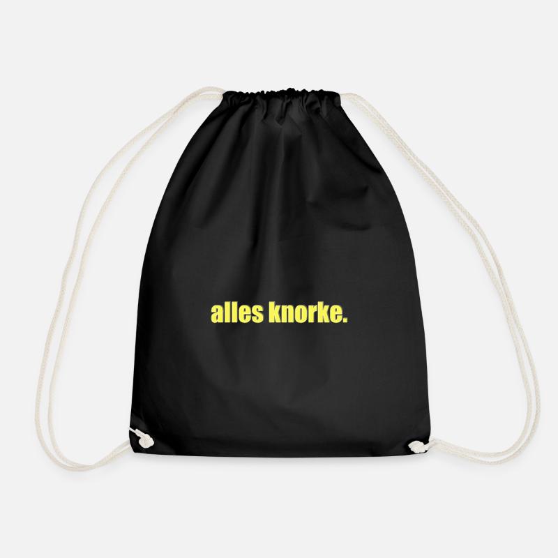 Alles knorke. - Turnbeutel - Schwarz