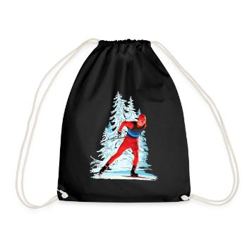Cross - Drawstring Bag - black - Front