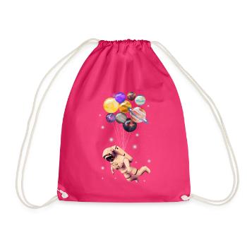 Planetary Astronauts - Drawstring Bag - fuchsia - Front