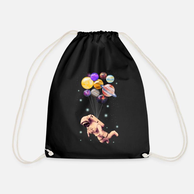 Planetary Astronauts - Drawstring Bag - black