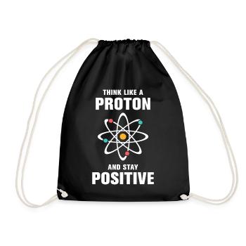 Pensez comme un proton et restez positif - Sac de sport léger - noir - Devant