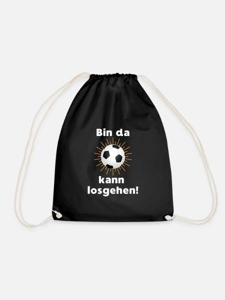 Fußball Kinder lustiger Spruch - Turnbeutel - Schwarz
