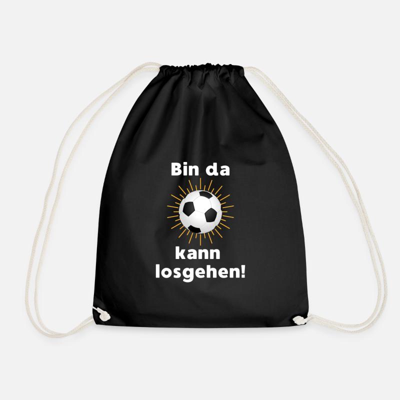 Fußball Kinder lustiger Spruch - Turnbeutel - Schwarz