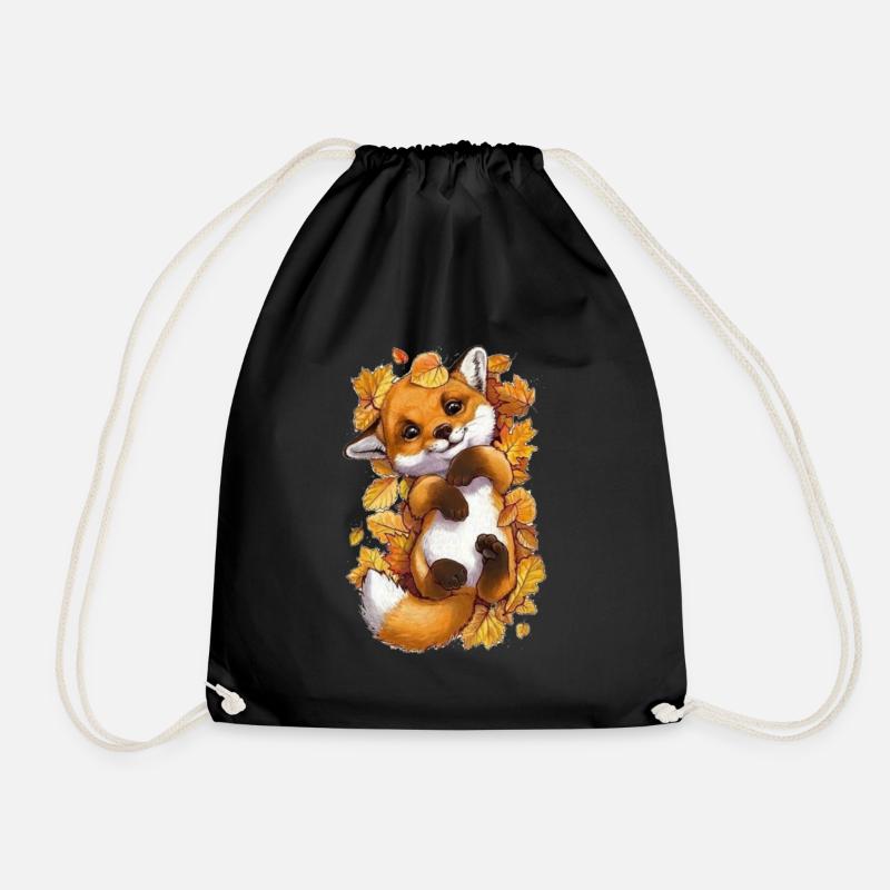 Cute baby fox - Turnbeutel - Schwarz