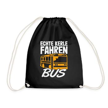 Busfahrer Bus Busfahrerin Schulbus Linienbus - Turnbeutel - Schwarz - Vorne