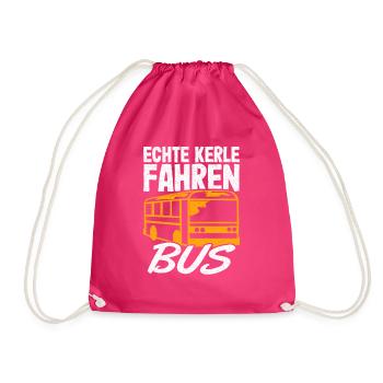 Busfahrer Bus Busfahrerin Schulbus Linienbus - Turnbeutel - Fuchsia - Vorne