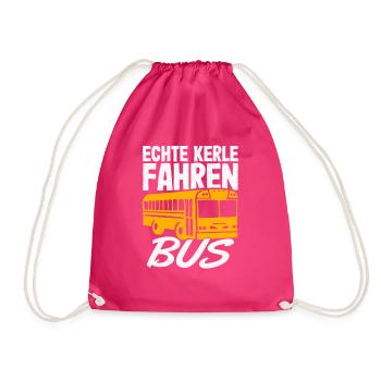 Busfahrer Bus Busfahrerin Schulbus Linienbus - Turnbeutel - Fuchsia - Vorne
