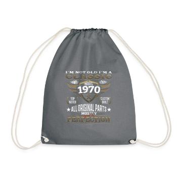 Anniversaire Vintage 1970 - 70s Classic - Sac de sport léger - gris - Devant