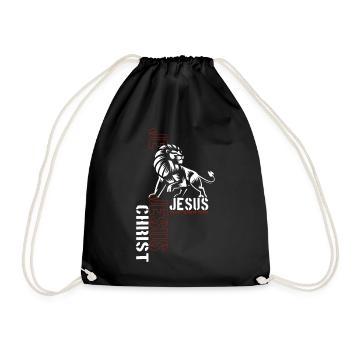 Jesus Christus Shirt Bibelvers Ich bin der Weg - Turnbeutel - Schwarz - Vorne