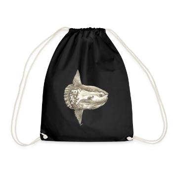 Mola mola poisson-lune pour les pêcheurs, les plongeurs - Sac de sport léger - noir - Devant