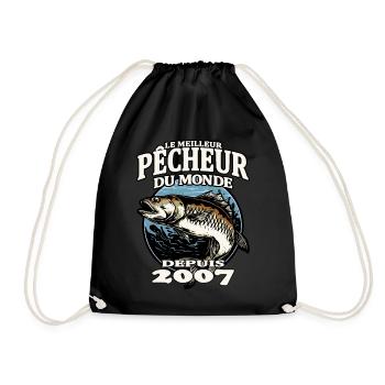 Le meilleur pêcheur depuis 2007 - Sac de sport léger - noir - Devant
