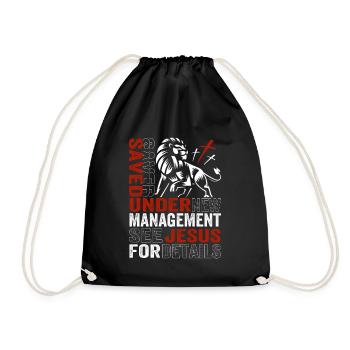 Jesus Christ - Saved by Jesus - Christian - Drawstring Bag - black - Front
