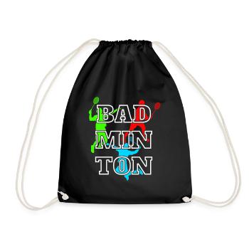 Badminton - Drawstring Bag - black - Front
