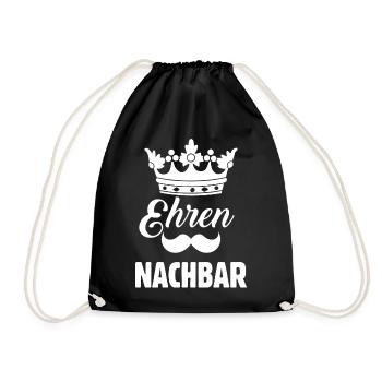 Ehren Nachbar - Turnbeutel - Schwarz - Vorne