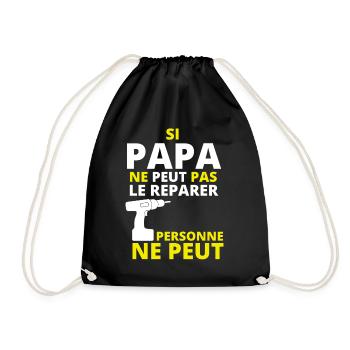 bricoleur, bricoleur, bricolage - Sac de sport léger - noir - Devant