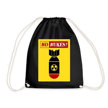 ANTI-ATOMWAFFEN | KEINE ATOMWAFFENBEWEGUNG - Turnbeutel - Schwarz - Vorne