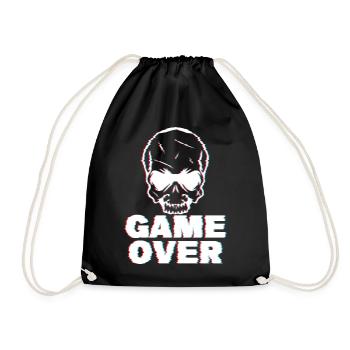 Game Over Glitch - Turnbeutel - Schwarz - Vorne