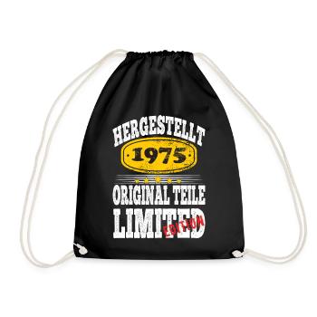 Hergestellt 1975 - Turnbeutel - Schwarz - Vorne