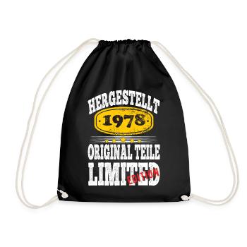 Hergestellt 1978 - Turnbeutel - Schwarz - Vorne