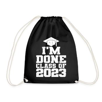 J’ai terminé le cadeau de la fête de fin d’études de la classe 2023 - Sac de sport léger - noir - Devant