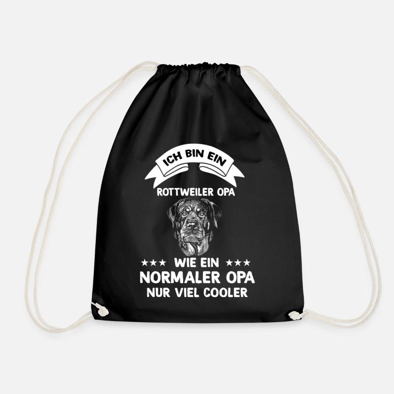 Ich bin ein Rottweiler Opa - Turnbeutel - Schwarz
