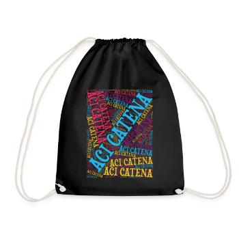 T-shirt Sicilia T-shirt nuage de mots Aci Catena - Sac de sport léger - noir - Devant