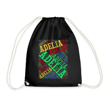 Adelia word cloud t-shirt t-shirt idée cadeau - Sac de sport léger - noir - Devant