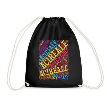 Sicilia t-shirt Acireale t shirt nuage de mots - Sac de sport léger - noir - Devant