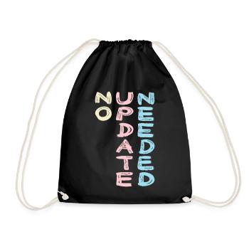 No Update colourful - Turnbeutel - Schwarz - Vorne
