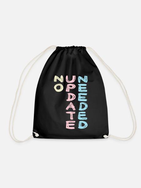 No Update colourful - Turnbeutel - Schwarz