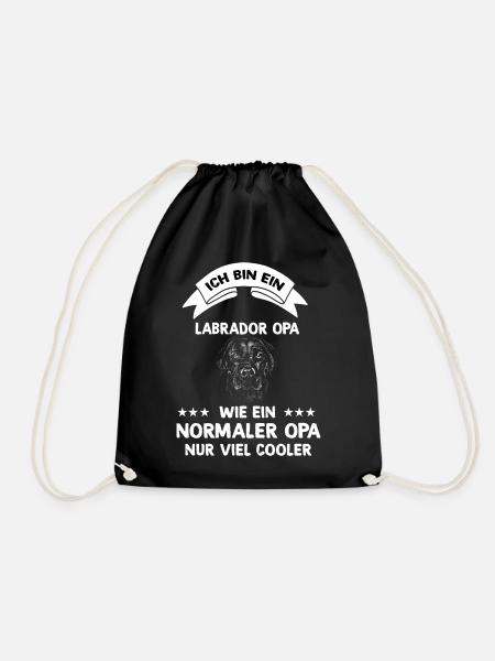 Ich bin ein Labrador Opa - Turnbeutel - Schwarz