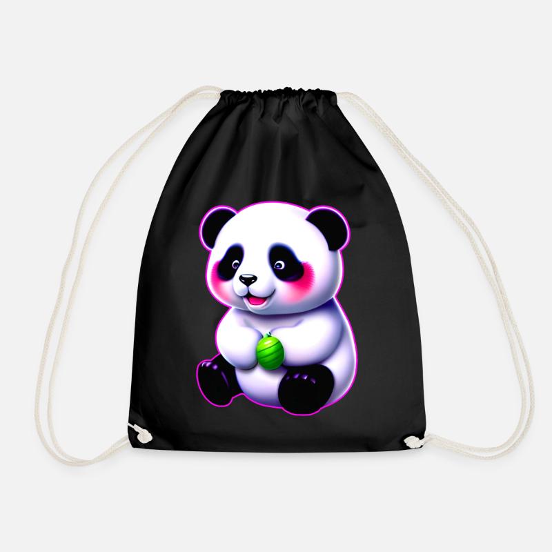 Süßes Baby Panda Bärchen - Turnbeutel - Schwarz