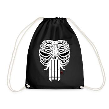 HARDCORE HORRORSHOW SKULL - Turnbeutel - Schwarz - Vorne