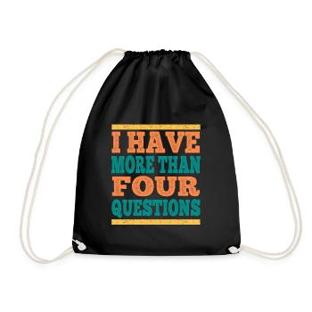 J’ai plus de quatre questions vintage - Sac de sport léger - noir - Devant