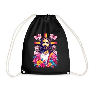 Jesus Christus - Turnbeutel - Schwarz - Vorne