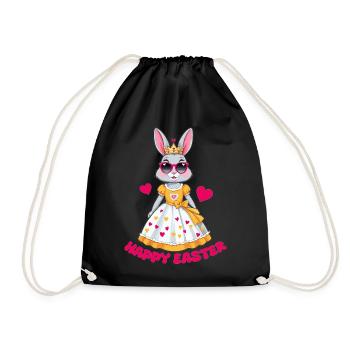 Easter Bunny Queen - Drawstring Bag - black - Front