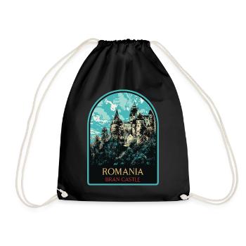 Explorez le mystère du château de Bran - Sac de sport léger - noir - Devant