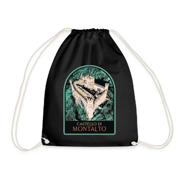 Illustration Château Montalto, Piémont, Italie - Sac de sport léger - noir - Devant