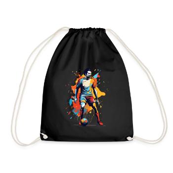 Football Esthétique Streetwear Design Iconique - Sac de sport léger - noir - Devant