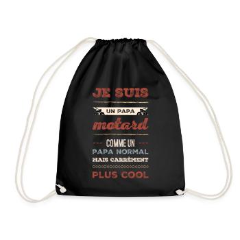 Je suis un papa motard - Sac de sport léger - noir - Devant