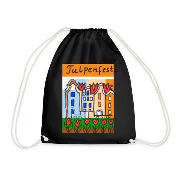 EG Tulips I Tulip Festival I Potsdam I Holland IUrurlaub - Drawstring Bag - black - Front