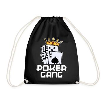 Poker Statement Jeu de cartes de casino Jeux d’argent - Sac de sport léger - noir - Devant