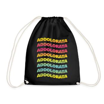 T-shirt Addolorata wave effect t-shirt gift - Drawstring Bag - black - Front