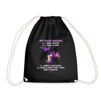 T-shirt Dragon Conte de fées Dragon Kanji japonais - Sac de sport léger - noir - Devant