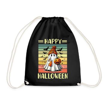 Halloween Gespenst - Turnbeutel - Schwarz - Vorne