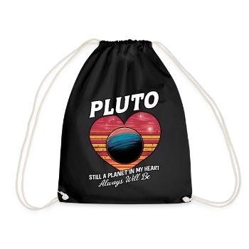 Pluton Still Une planète Dans Mon Cœur Nostalgique Rétro - Sac de sport léger - noir - Devant