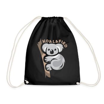 koala drôle de dictons bande dessinée koalafied icône logo - Sac de sport léger - noir - Devant